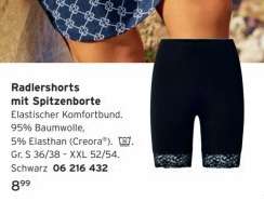 Radlershorts mit Spitzenborte