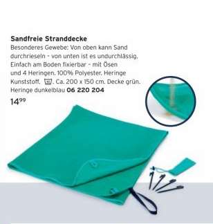 Sandfreie Stranddecke