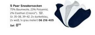 5 Paar Sneakersocken