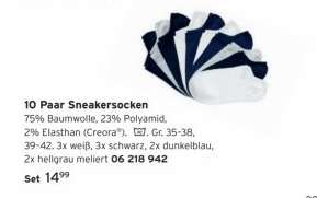 10 Paar Sneakersocken