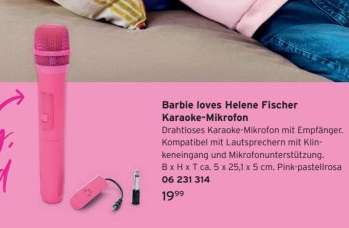 Barbie loves Helene Fischer Karaoke-Mikrofon