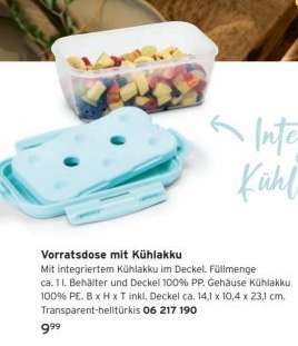 Vorratsdose mit Kühlakku