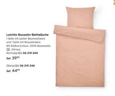 Leichte Musselin-Bettwäsche