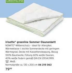 irisette® greenline Sommer-Daunenbett