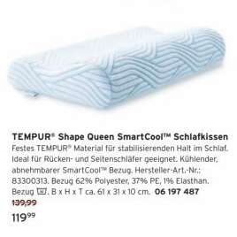 TEMPUR® Shape Queen SmartCool™ Schlafkissen