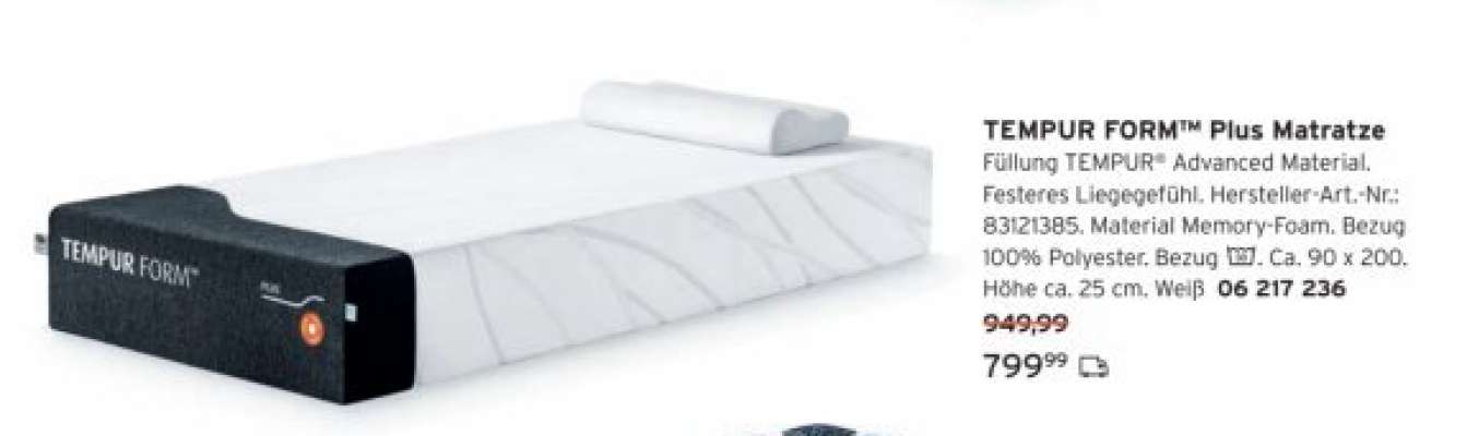 TEMPUR FORM™ Plus Matratze