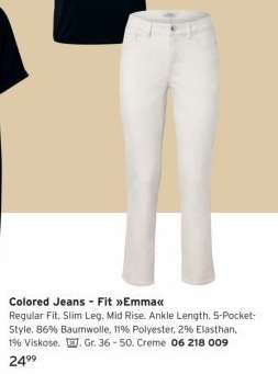Colored Jeans - Fit »Emma«