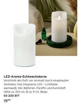 LED-Aroma-Echtwachskerze