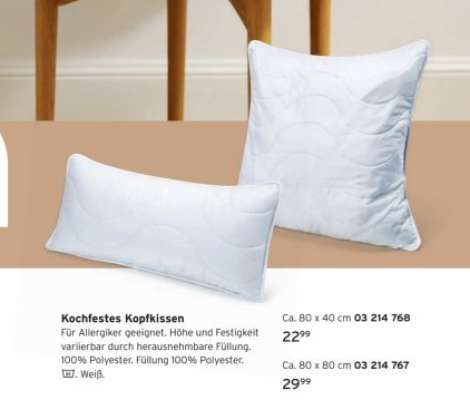 Kochfestes Kopfkissen