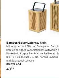 Bambus-Solar-Laterne, klein