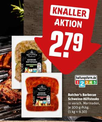 Butcher's Barbecue Schweine-Hüftsteaks