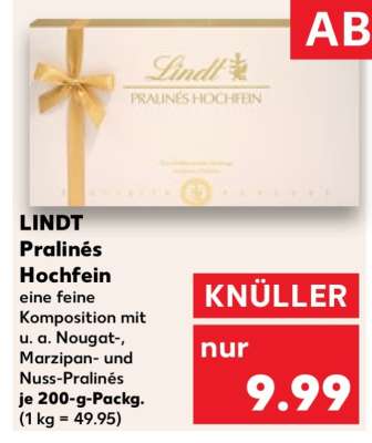 LINDT Pralinés Hochfein