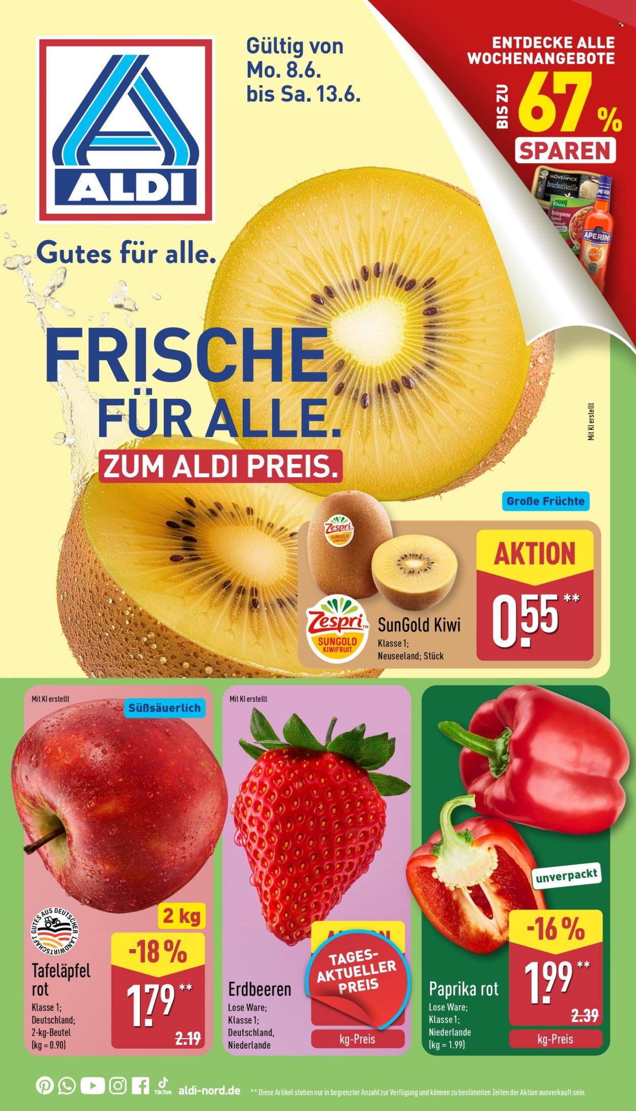 Leták ALDI Nord - 8.6.2026 - 13.6.2026. Strana 1