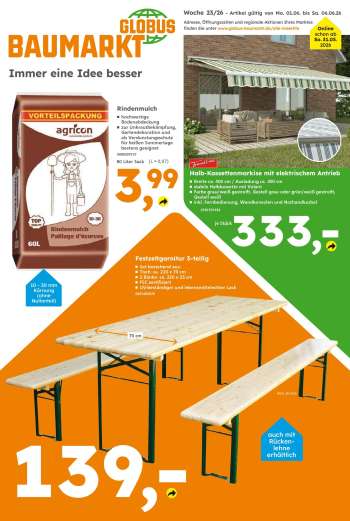 Prospekte Globus Baumarkt - 1.06.2026 - 6.06.2026.