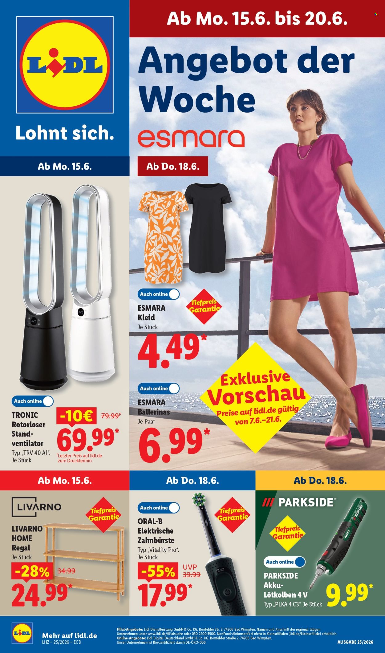 Leták Lidl - 15.6.2026 - 20.6.2026. Strana 1