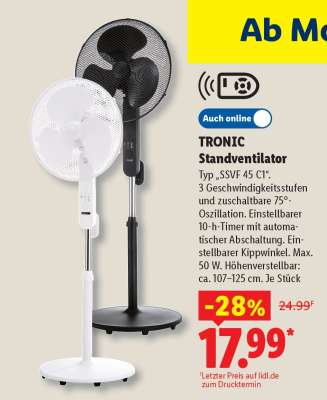 TRONIC Standventilator