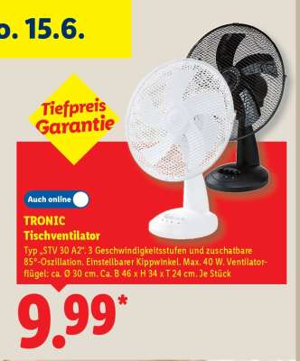 TRONIC Tischventilator