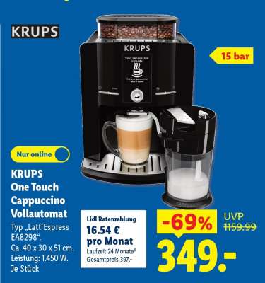 KRUPS One Touch Cappuccino Vollautomat