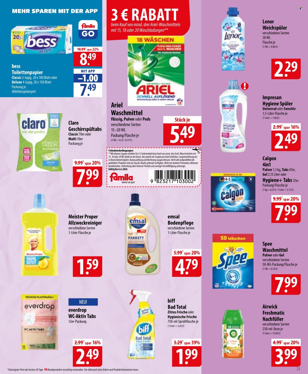 famila Prospekte  - 1.06.2026 - 6.06.2026. Seite 21