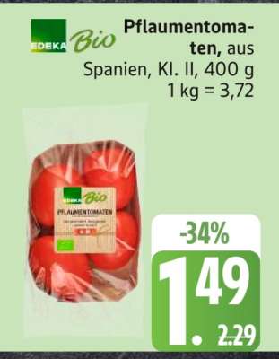 Bio Pflaumentomaten