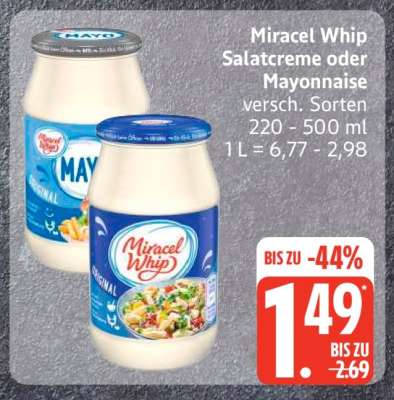 Miracel Whip Salatcreme oder Mayonnaise