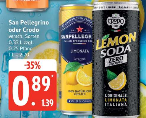 San Pellegrino oder Crodo