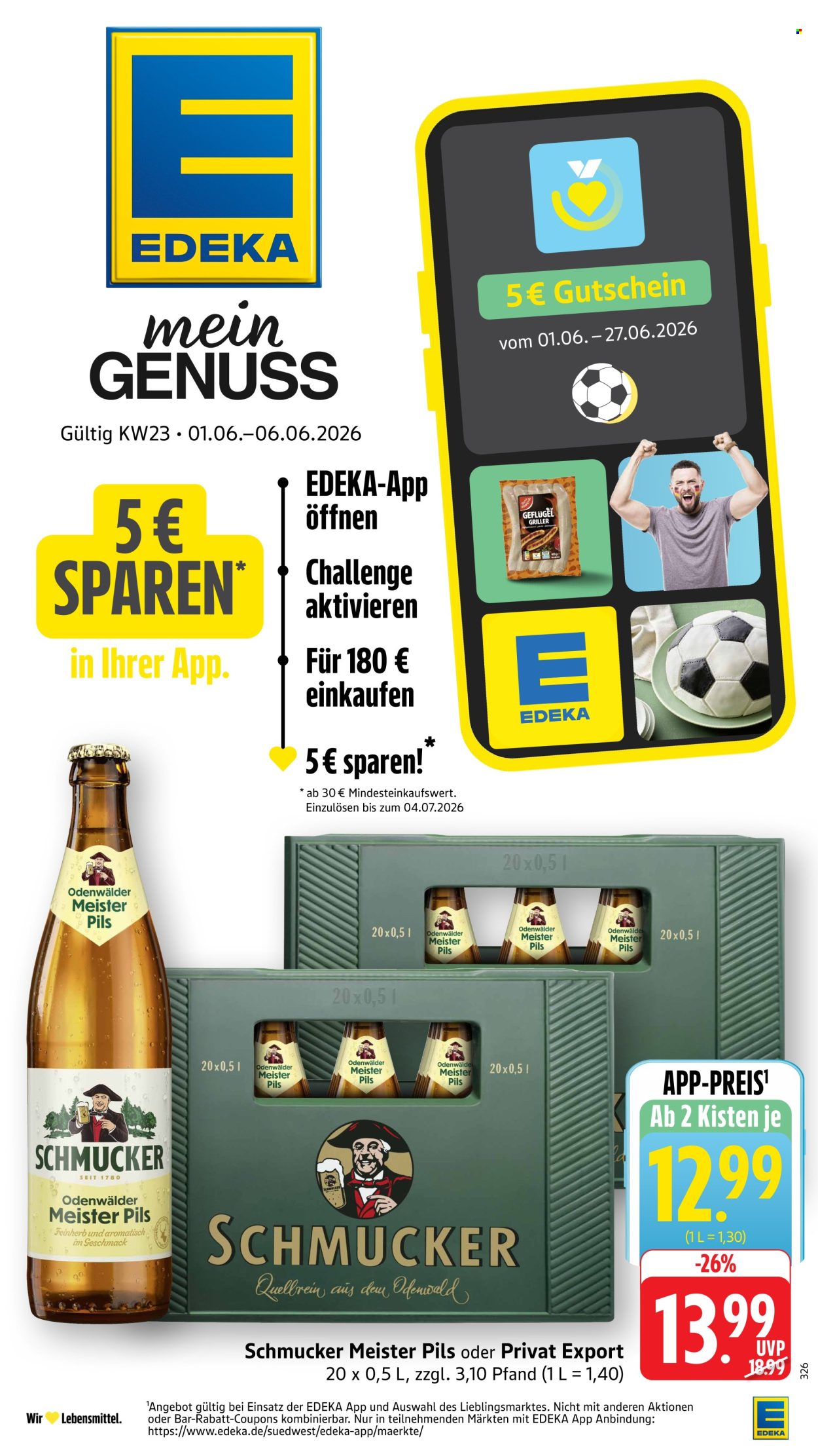 Edeka Prospekte  - 1.06.2026 - 6.06.2026. Seite 1