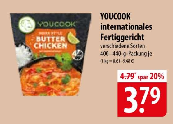 Youcook Internationales Fertiggericht