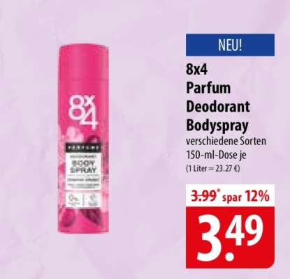 8x4 Parfum Deodorant Bodyspray