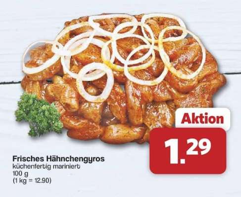 Frisches Hähnchengyros