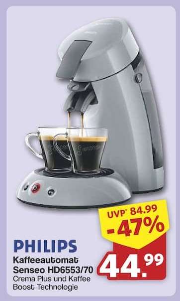 PHILIPS Kaffeeautomat Senseo HD6553/70