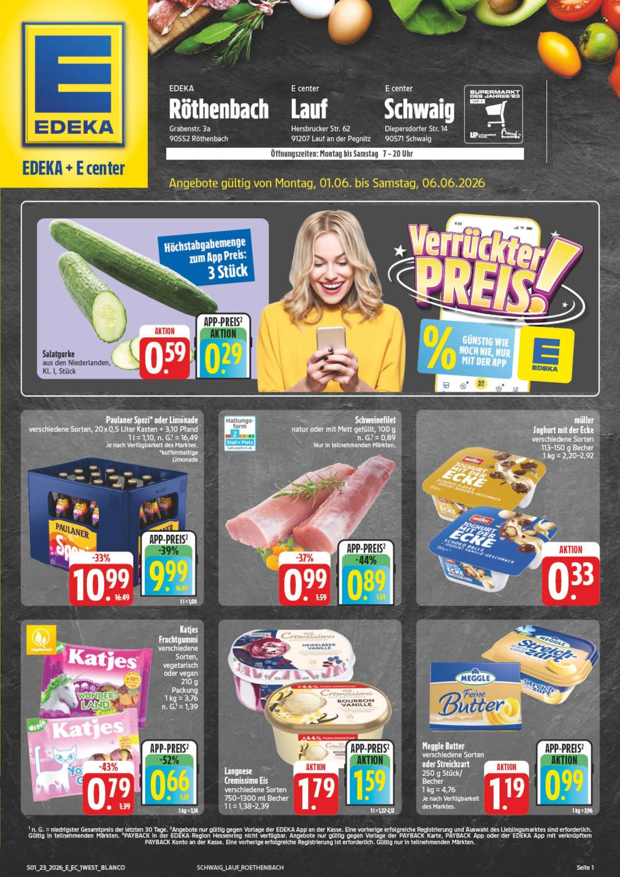 E center Prospekte  - 1.06.2026 - 6.06.2026. Seite 1