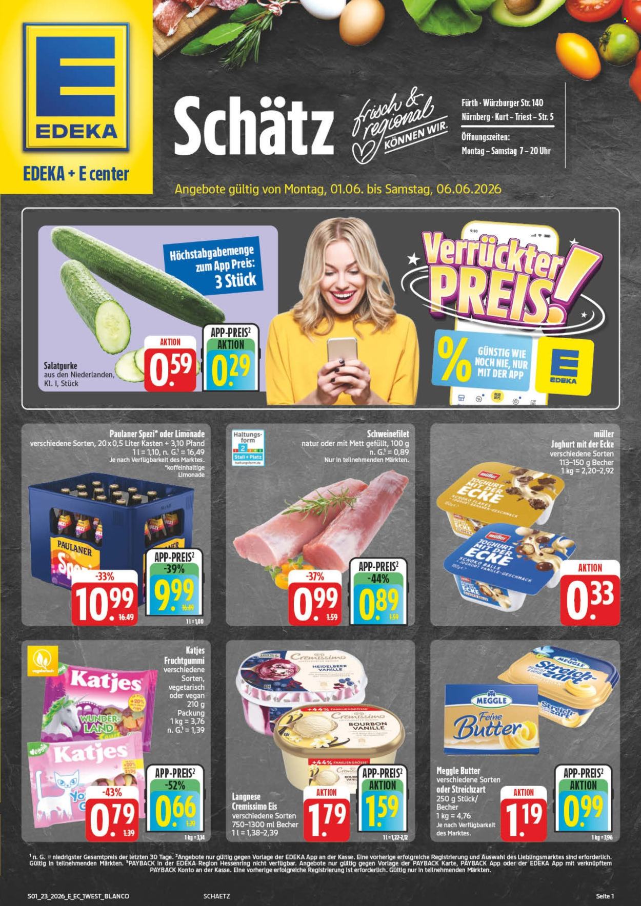 E center Prospekte  - 1.06.2026 - 6.06.2026. Seite 1