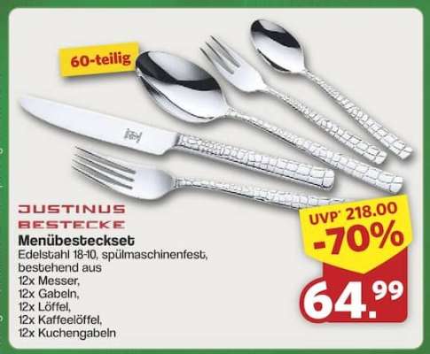 JUSTINUS BESTECKE Menübesteckset
