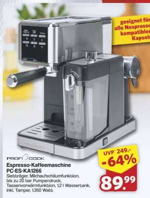 Espresso-Kaffeemaschine PC-ES-KA1266