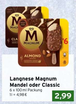 Langnese Magnum Mandel oder Classic