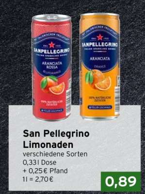 San Pellegrino Limonaden