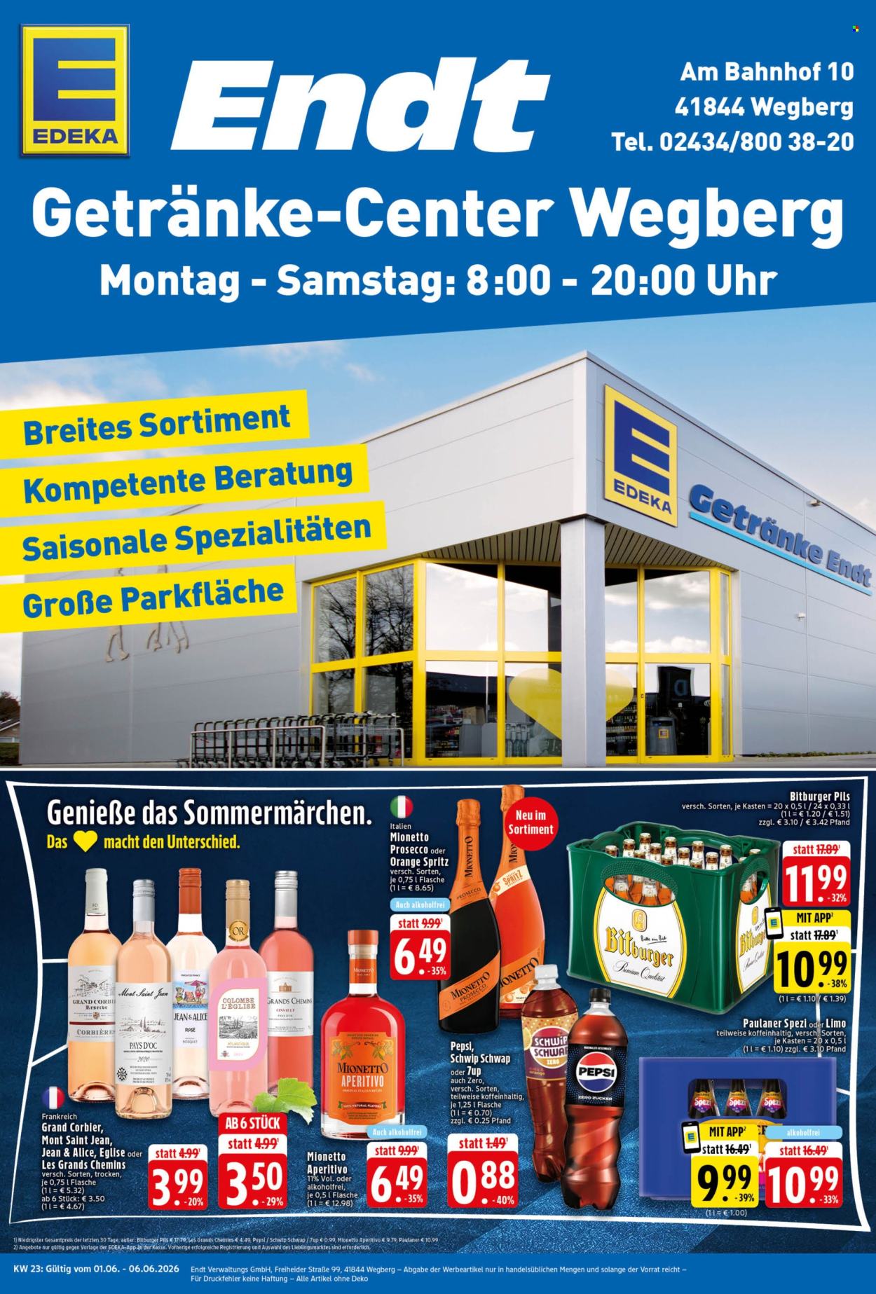 Edeka Getränkemarkt Prospekte  - 1.06.2026 - 6.06.2026. Seite 1