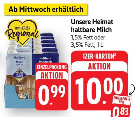 Unsere Heimat Haltbare Milch