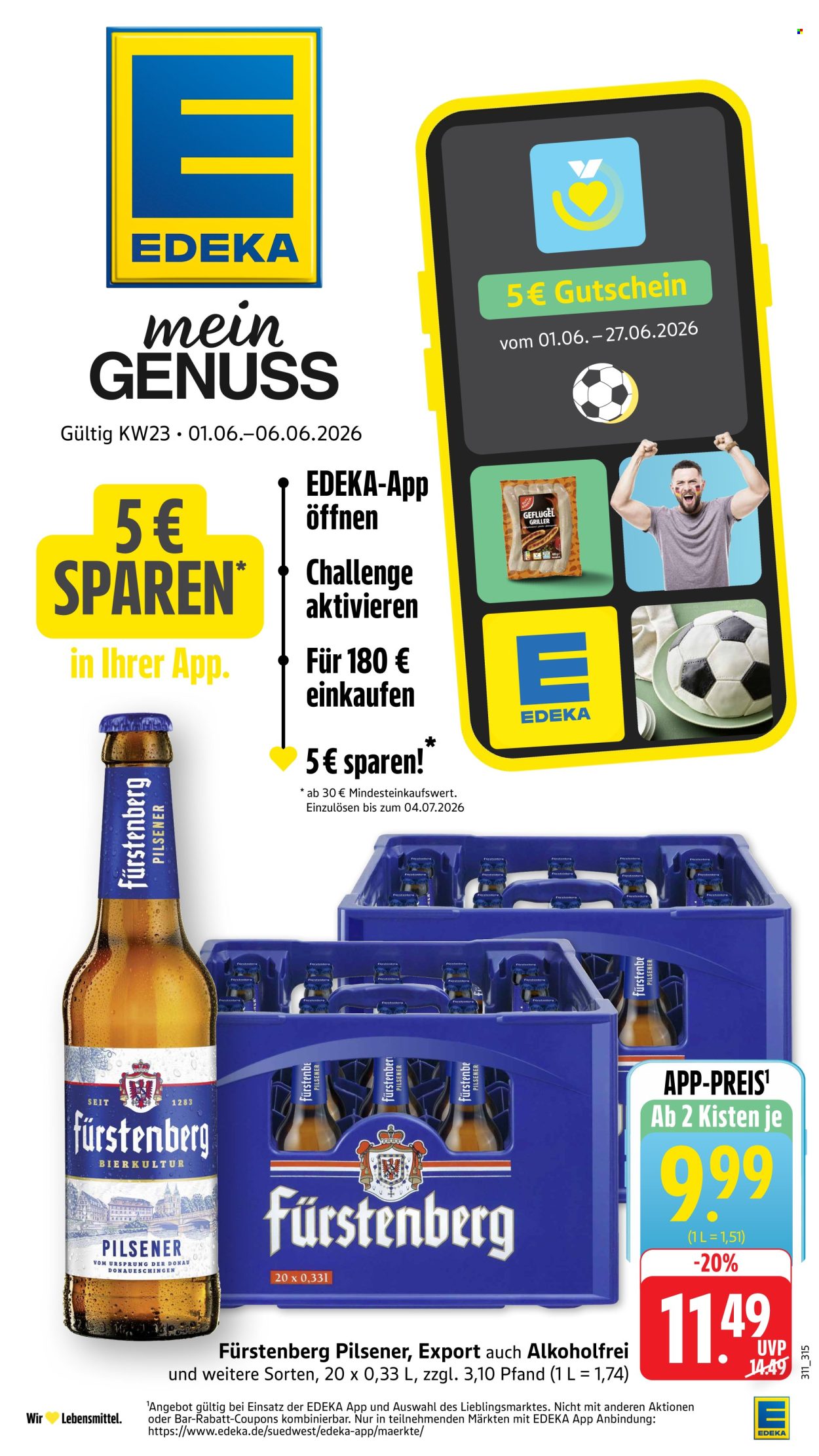 E center Prospekte  - 1.06.2026 - 6.06.2026. Seite 1