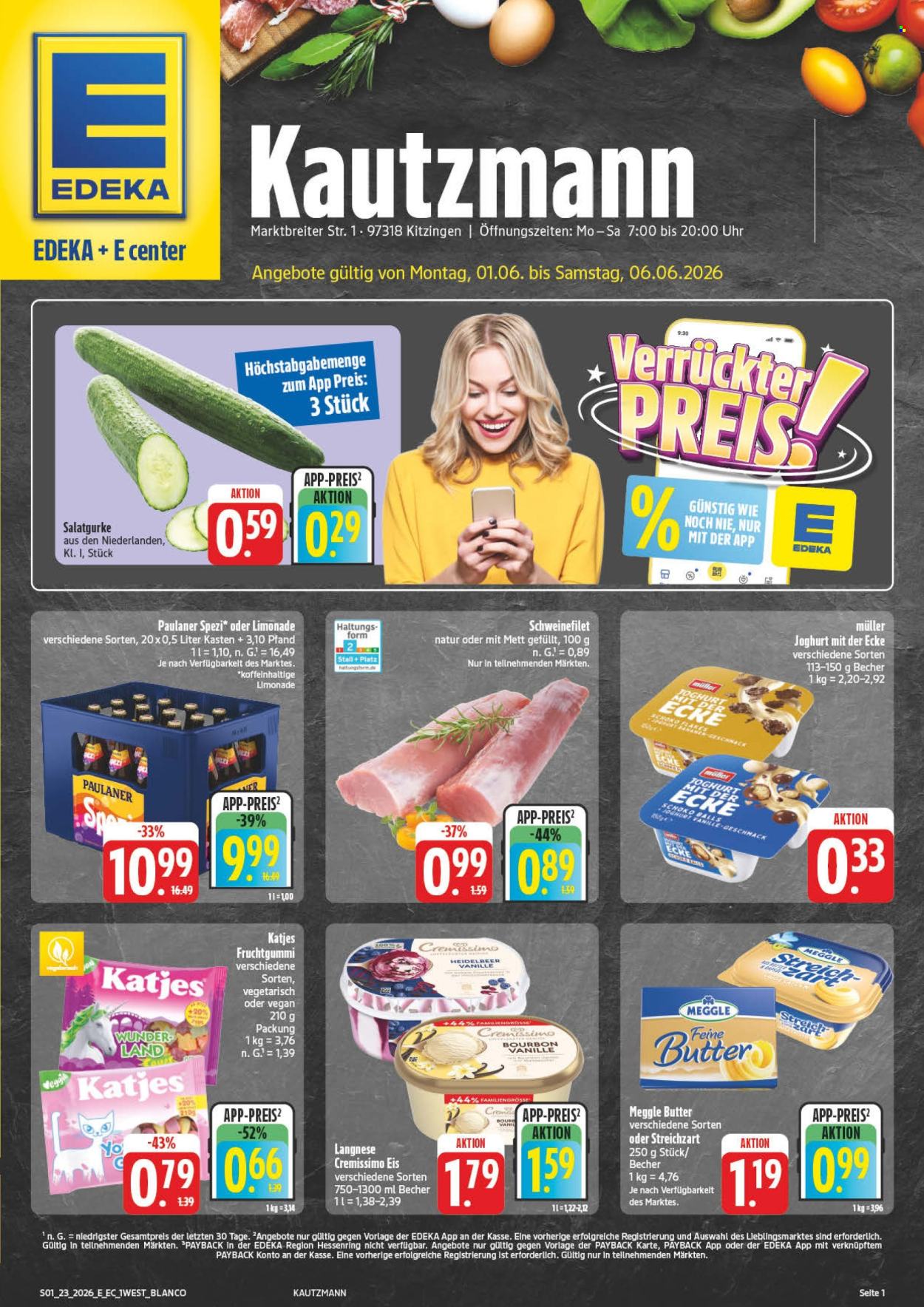 E center Prospekte  - 1.06.2026 - 6.06.2026. Seite 1