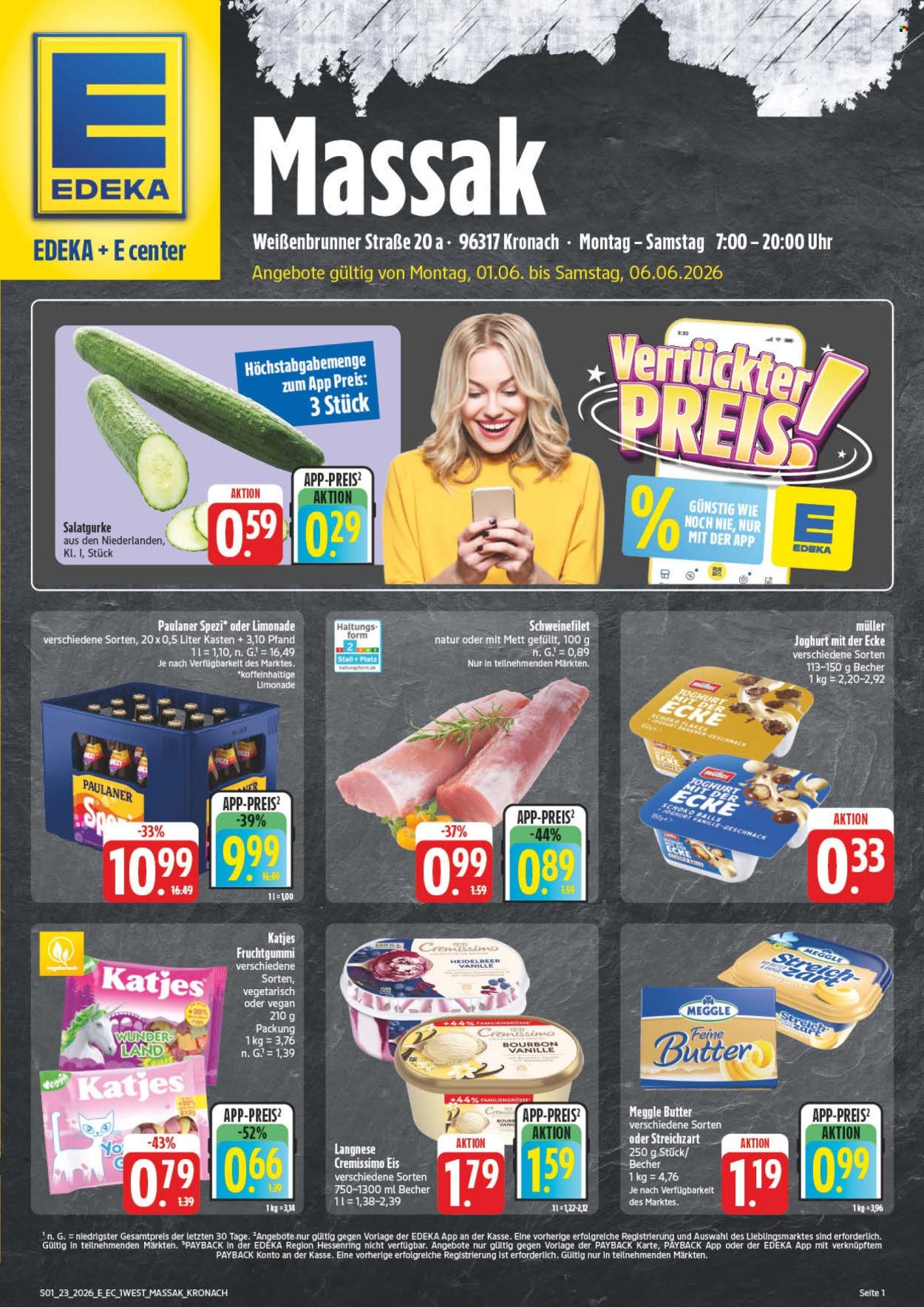 E center Prospekte  - 1.06.2026 - 6.06.2026. Seite 1