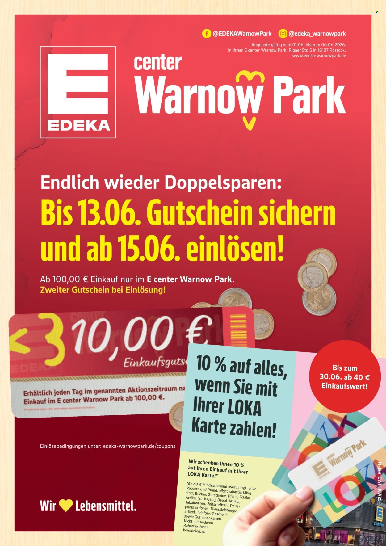 E center Prospekte  - 1.06.2026 - 6.06.2026. Seite 1