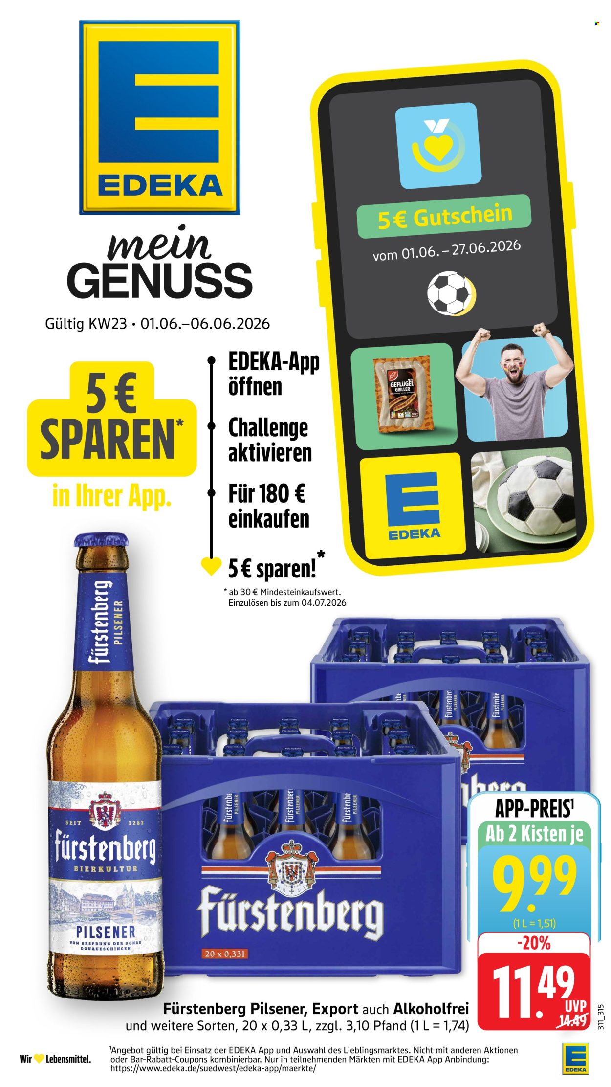 E center Prospekte  - 1.06.2026 - 6.06.2026. Seite 1