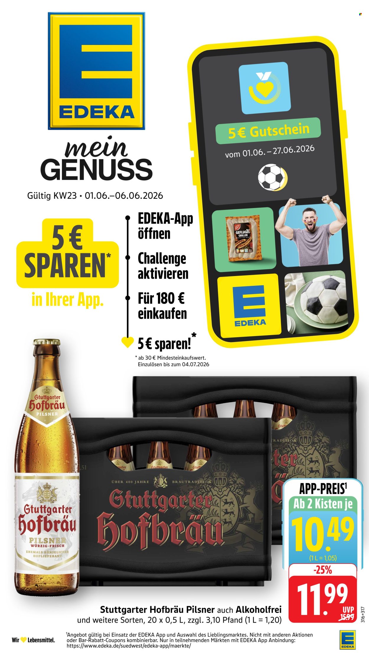 Edeka Prospekte  - 1.06.2026 - 6.06.2026. Seite 1