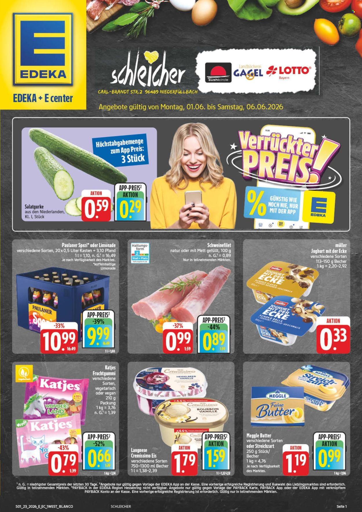 E center Prospekte  - 1.06.2026 - 6.06.2026. Seite 1