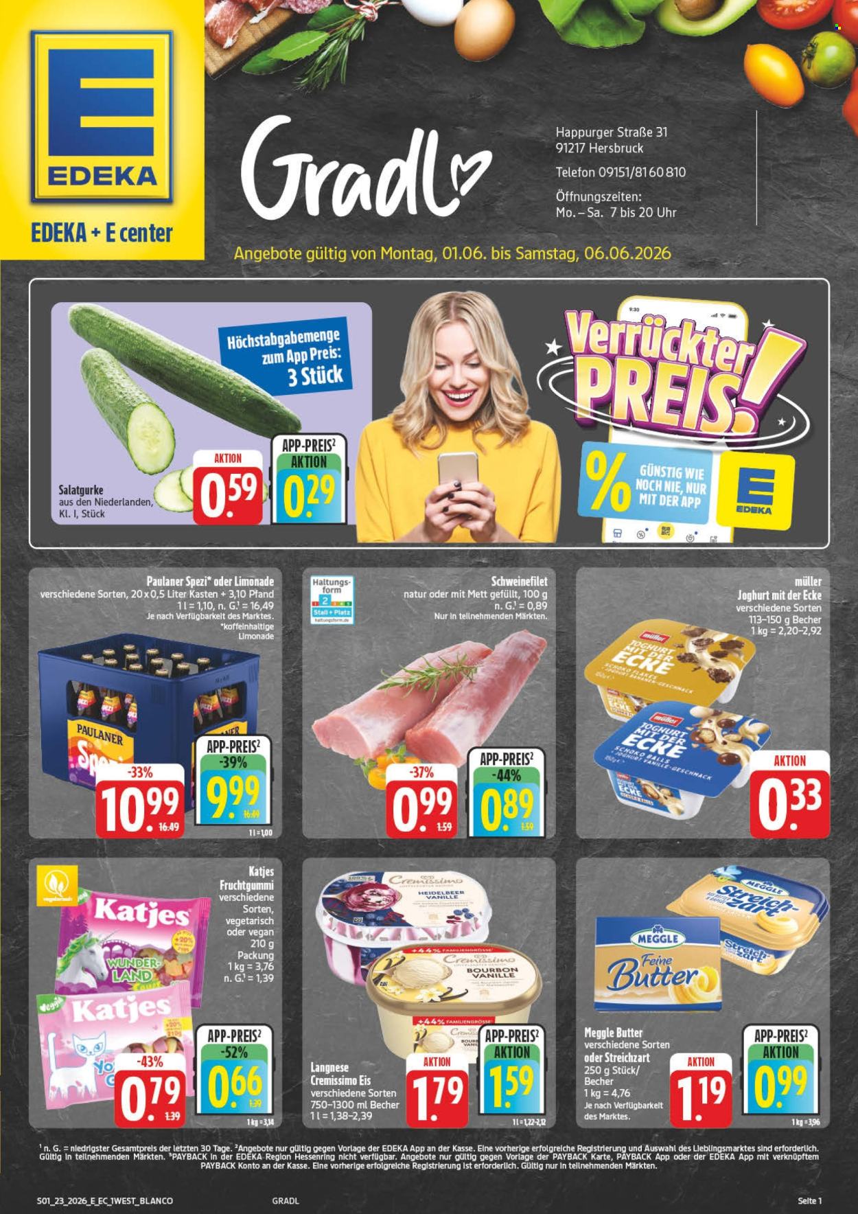 E center Prospekte  - 1.06.2026 - 6.06.2026. Seite 1