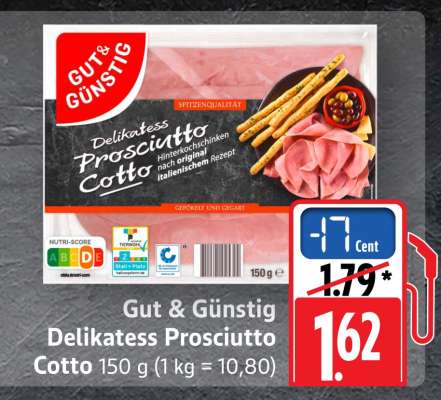 Gut & Günstig Delikatess Prosciutto Cotto