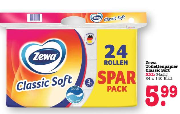 Zewa Toilettenpapier Classic Soft