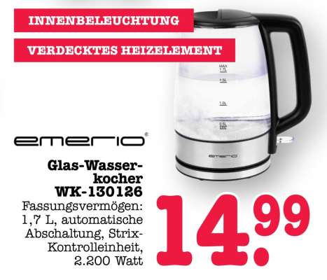 emerio Glas-Wasserkocher WK-130126